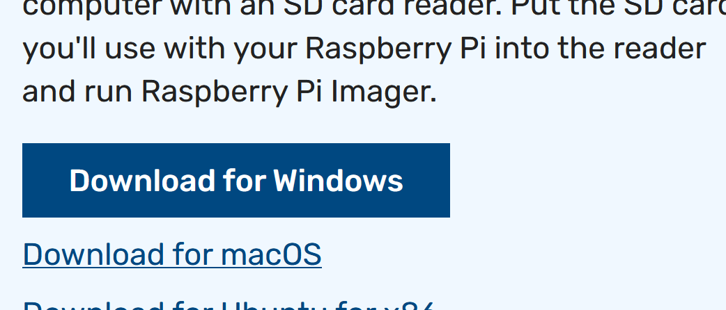 Une image montrant le bouton "Download" sur le site de Raspberry Pi